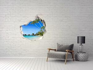 Díra 3D ve zdi nálepka Cigla Maledivy nd-p-112146656