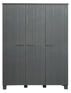 Dřevěná šatní skříň Dennis 202 × 158 × 55 cm WOOOD