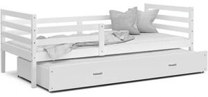 DOBRESNY Dětská postel s přistýlkou JACEK P2 190x80 cm BÍLÁ-BÍLÁ