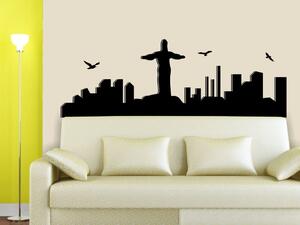 Silueta města-08 Rio - Socha Krista, Samolepky na zeď
