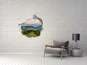 Díra 3D ve zdi nálepka Panorama Pieniny nd-p-114464112