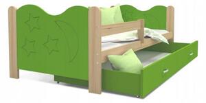 DOBRESNY Moderní dětská postel MIKOLAJ Color 190x80 cm BOROVICE-ZELENÁ