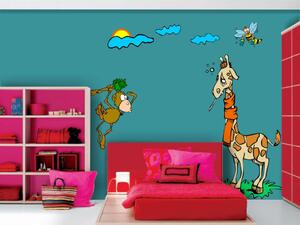 Opice a žirafa, Dětské samolepky na zeď