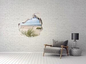 Díra 3D ve zdi nálepka Mřežino pláž nd-p-120152724