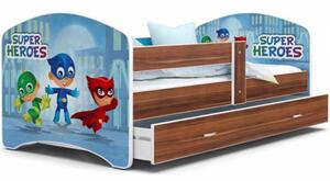 Pohádková postel LUCKY 140x80 Havana SUPER HEROES 54L