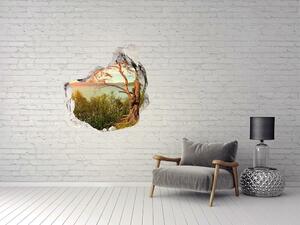 Díra 3D ve zdi nálepka Skandináie jezero nd-p-121778519