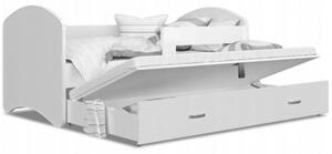 Dětská postel LUCKY P2 200x90 s přistýlkou Bílá