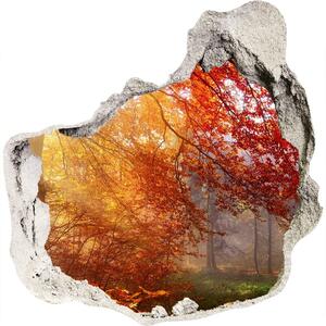 Díra 3D ve zdi nálepka Podzimní les nd-p-122248477