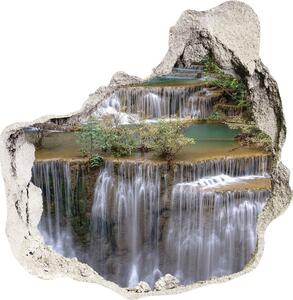 Díra 3D ve zdi nálepka Vodopád v lese nd-p-126131664