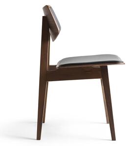 Přírodní Dřevěná židle 1960 polstrování na sedadle a opěrce REX KRALJ