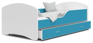 Dětská postel IGOR 80x160 cm v modré barvě se šuplíkem