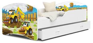 Dětská postel IGOR 80x160 cm v bílé barvě se šuplíkem BAGŘÍCI
