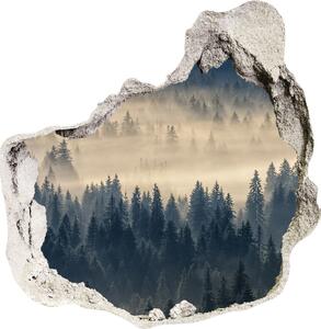 Díra 3D ve zdi nálepka Mlha nad lesem nd-p-134224571