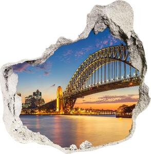 Díra 3D ve zdi nálepka Panorama Sydney nd-p-138664692
