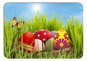 Velikonoční prostírání - 006, Vajíčka v trávě
