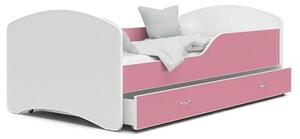 Dětská postel IGOR 80x160 cm v růžové barvě se šuplíkem