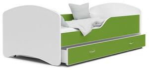 Dětská postel IGOR 80x140 cm v zelené barvě se šuplíkem