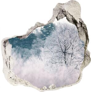 Díra 3D ve zdi nálepka Stromy zima nd-p-142936706