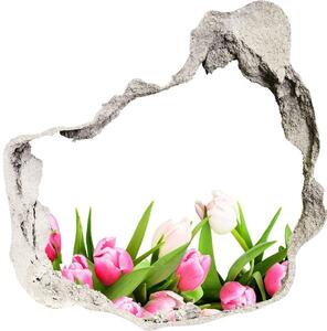 Samolepící nálepka na zeď Růžové tulipány nd-p-138798865