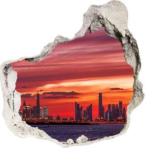 Fototapeta díra na zeď 3D Západ slunce Dubaj nd-p-162023907