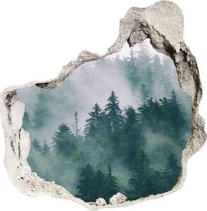 Díra 3D ve zdi nálepka Mlha nad lesem nd-p-167720092