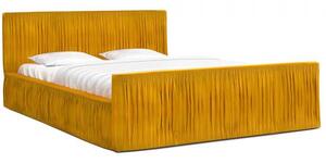 Luxusní postel VISCONSIN 90x200 s kovovým zdvižným roštem ORANŽOVÁ