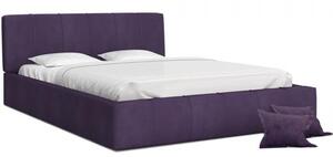 Luxusní postel FLORIDA 120x200 s kovovým zdvižným roštem FIALOVÁ
