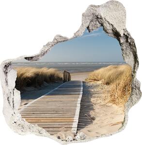 Díra 3D ve zdi nálepka Stezka na pláž nd-p-31531037