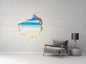 Díra 3D ve zdi na stěnu Tropická pláž nd-p-32914566