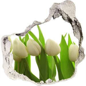 Samolepící nálepka na zeď Bílé tulipány nd-p-40774671