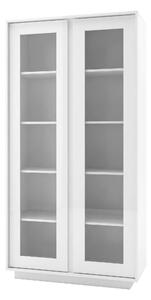 VITRÍNA, vysoce lesklá bílá, 92/179/43 cm MID.YOU - Kredence a vitríny, Online Only