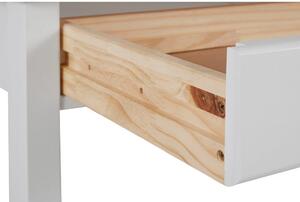 Bílo-hnědý pracovní stůl z borovicového dřeva Støraa Gava, délka 100 cm