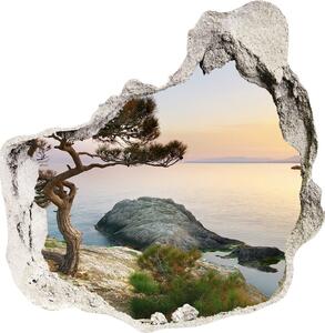 Díra 3D ve zdi nálepka Strom nad mořem nd-p-45630675