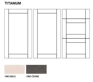 ArtExt Kuchyňská skříňka spodní D1D 60 Titanium Barva korpusu: Lava, Barva dvířek: FINO ČERNÉ