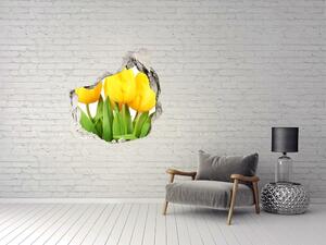 Samolepící díra na stěnu Žluté tulipány nd-p-50296445