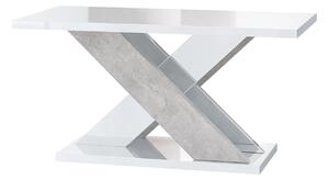 Konferenční stolek Xalin (lesk bílý + kámen). 1055279