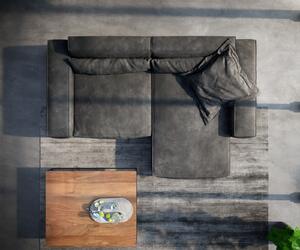 DELIFE Rohová pohovka Sirpio XL 270x175 cm umělá kůže antracitová vintage variabilní