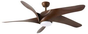 ZEVENTI - LED Stropní ventilátor LUCCA LED/18W/230V Wi-Fi Tuya hnědá + DO