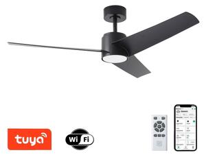 ZEVENTI - LED Stropní ventilátor ORVIETO LED/18W/230V Wi-Fi Tuya černá + DO