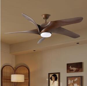 ZEVENTI - LED Stropní ventilátor LUCCA LED/18W/230V Wi-Fi Tuya hnědá + DO