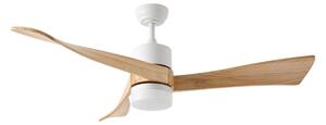 ZEVENTI - LED Stropní ventilátor NATURITO LED/18W/230V Wi-Fi Tuya bílá/dub + DO