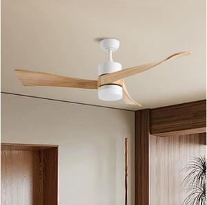 ZEVENTI - LED Stropní ventilátor NATURITO LED/18W/230V Wi-Fi Tuya bílá/dub + DO