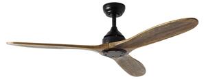 ZEVENTI - Stropní ventilátor LAURIA Wi-Fi Tuya černá/dub + DO