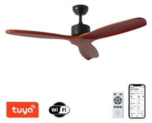 ZEVENTI - Stropní ventilátor CUENCA Wi-Fi Tuya černá/dub + DO