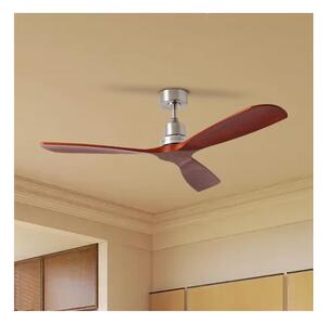 ZEVENTI - Stropní ventilátor LIONI Wi-Fi Tuya chrom/dub + DO