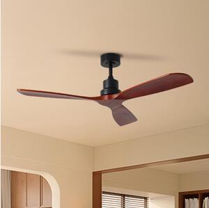 ZEVENTI - Stropní ventilátor LIONI Wi-Fi Tuya černá/dub + DO