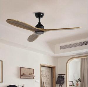 ZEVENTI - Stropní ventilátor LAURIA Wi-Fi Tuya černá/dub + DO