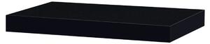 Nástěnná polička 40 cm, barva černá - vysoký lesk