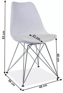 Tempo Kondela Židle Metal Bílá