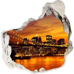 Fototapeta díra na zeď 3D Brooklynský most nd-p-58655402